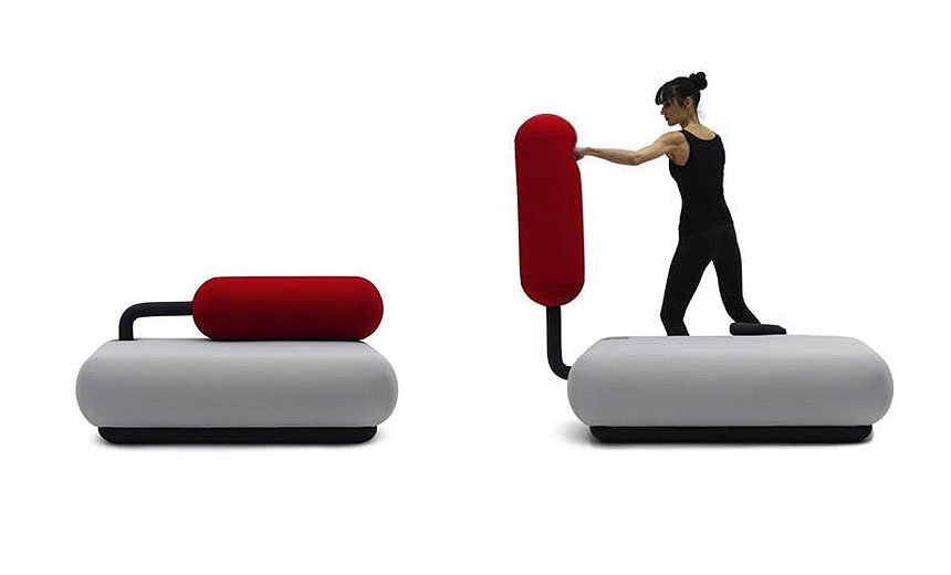 Tobias Franzel's Champ Sofa, Tobias Franzel, Champ Sofa, exercise furniture, transforming furniture