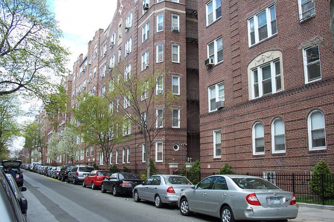 A typical Jackson Heights Apartment Building