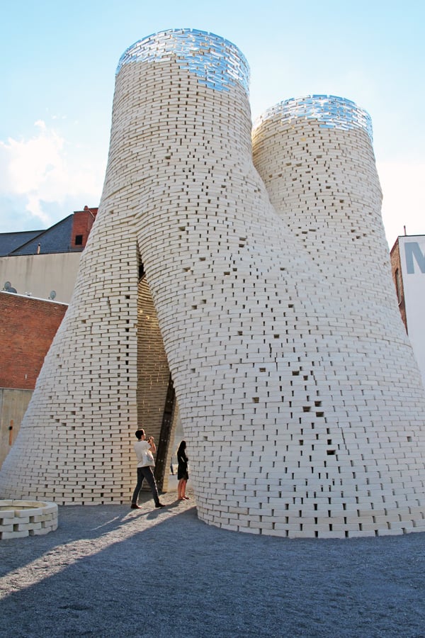 A Glittering Tower Built from Mushrooms Rises in the MoMA PS1 Courtyard