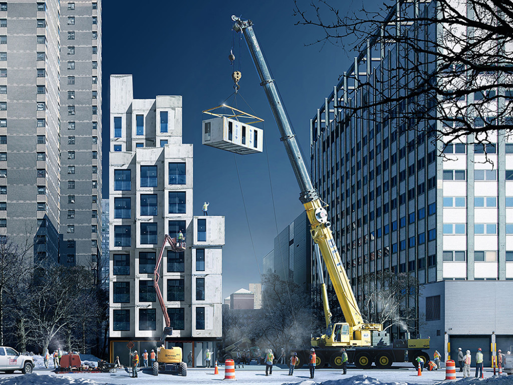 NYCHPD, Monadnock, My Micro NY, Micro-Apartments, Earth Day, nArchitects, modular construction