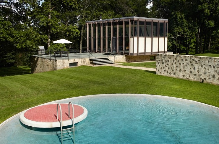 Wiley House, Frank Gallipoli, Philip Johnson, New Canaan, mid-century modern architecture, 218 Sleepy Hollow Road,