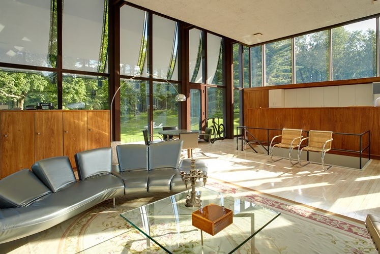 Wiley House, Frank Gallipoli, Philip Johnson, New Canaan, mid-century modern architecture, 218 Sleepy Hollow Road,