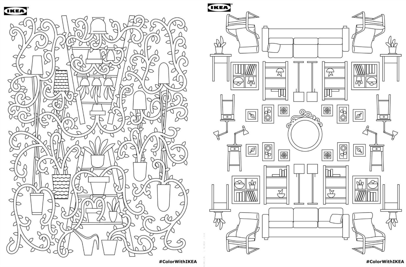 Download Ikea's Adult Coloring Book for Free! | 6sqft
