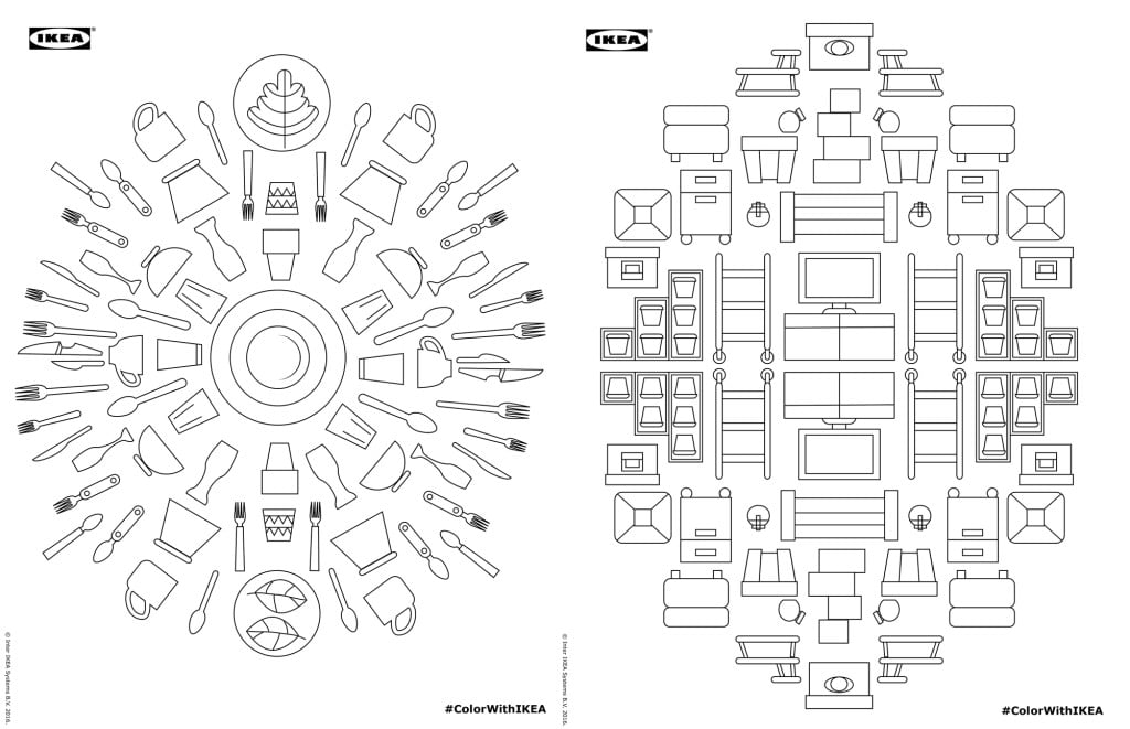 ikea coloring book, adult coloring book