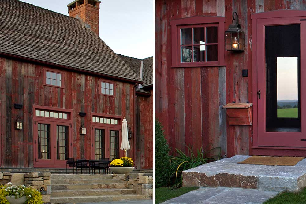 Janice Parker Landscape Architects, florishing gardens, Modern Barn House, apple orchard, infinity pool, wooden clad, Malus Sargentii, Connecticut, old farm