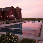 Janice Parker Landscape Architects, florishing gardens, Modern Barn House, apple orchard, infinity pool, wooden clad, Malus Sargentii, Connecticut, old farm