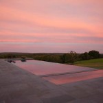 Janice Parker Landscape Architects, florishing gardens, Modern Barn House, apple orchard, infinity pool, wooden clad, Malus Sargentii, Connecticut, old farm