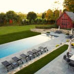 Janice Parker Landscape Architects, florishing gardens, Modern Barn House, apple orchard, infinity pool, wooden clad, Malus Sargentii, Connecticut, old farm