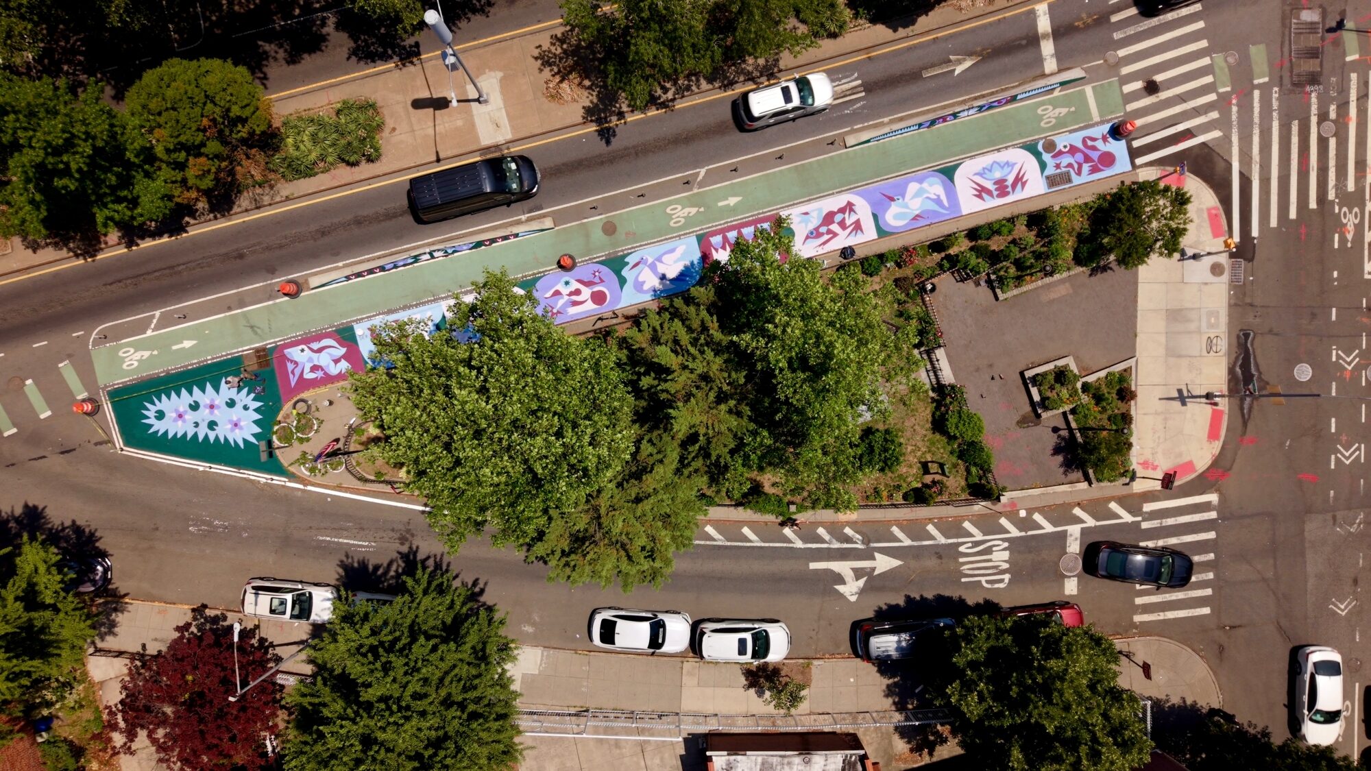 New McGuinness Boulevard mural highlights safety upgrades