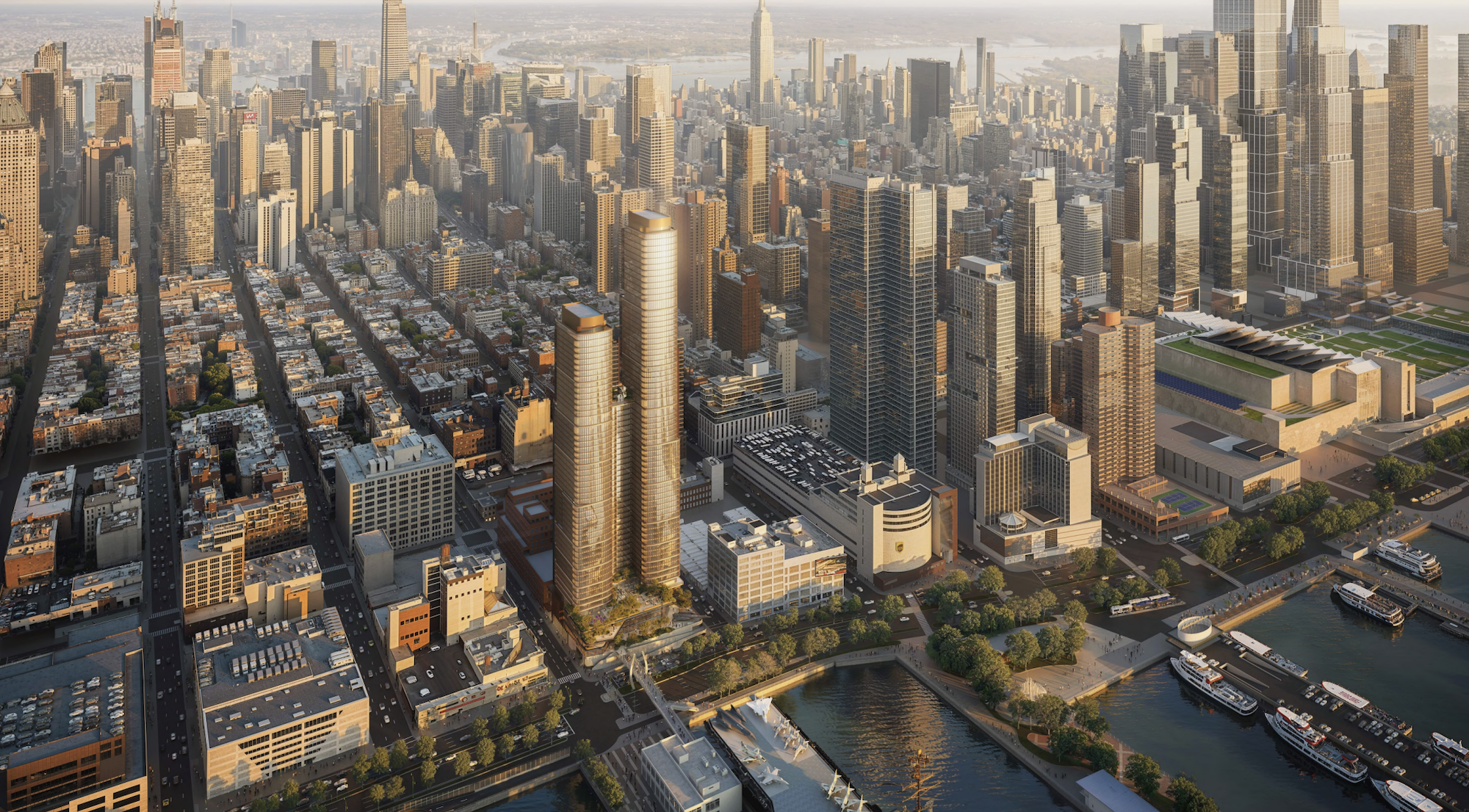 See plan to add 1,100 apartments and new park across from the Intrepid Museum in Hell's Kitchen