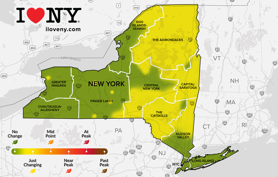 Track New York’s fall foliage with this weekly report