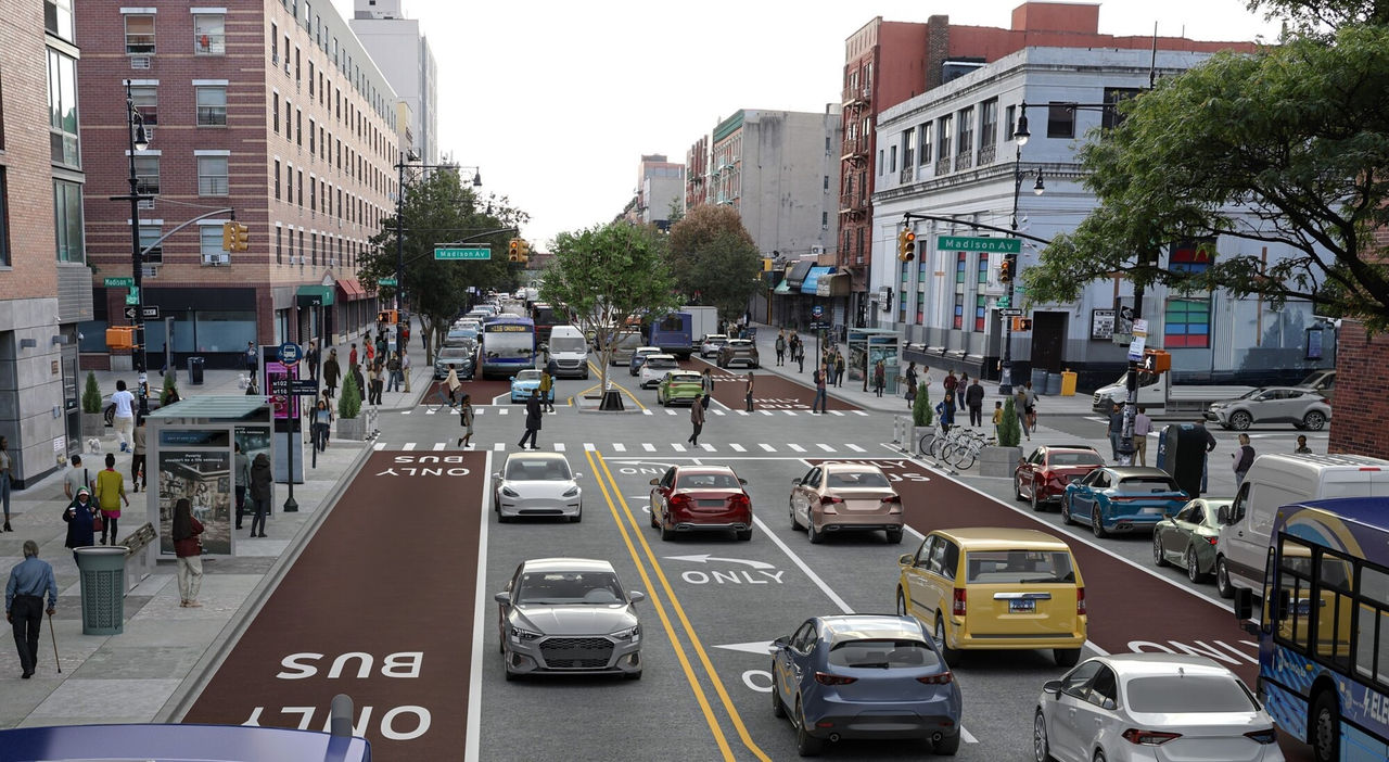116th Street overhaul will add new bus lanes, protected bike lanes, and pedestrian space